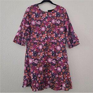Floral Pink and Purple Mini Dress